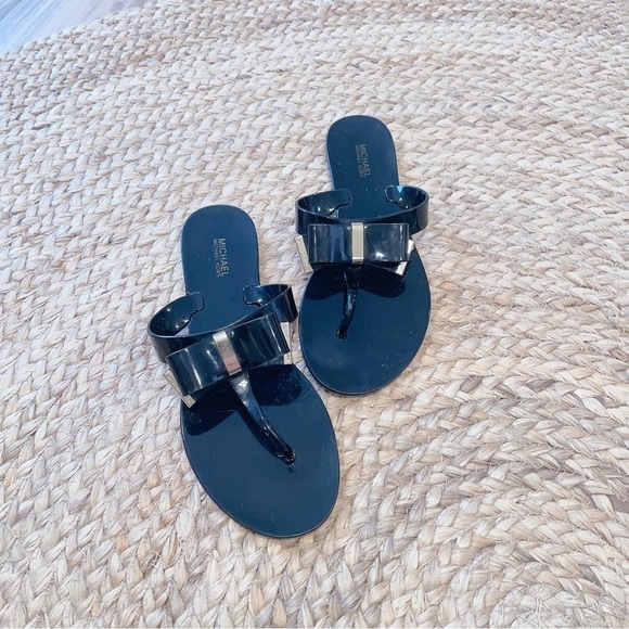 MICHAEL Michael Kors Shoes - Michael Michael Kors Black Jelly Sandals Size 8